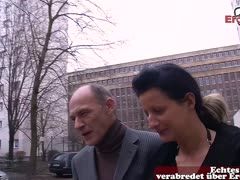 Unbekannte Deutsche geht unterwegs zum Bumsen mit